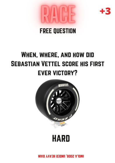 Carte de question difficile du jeu F1